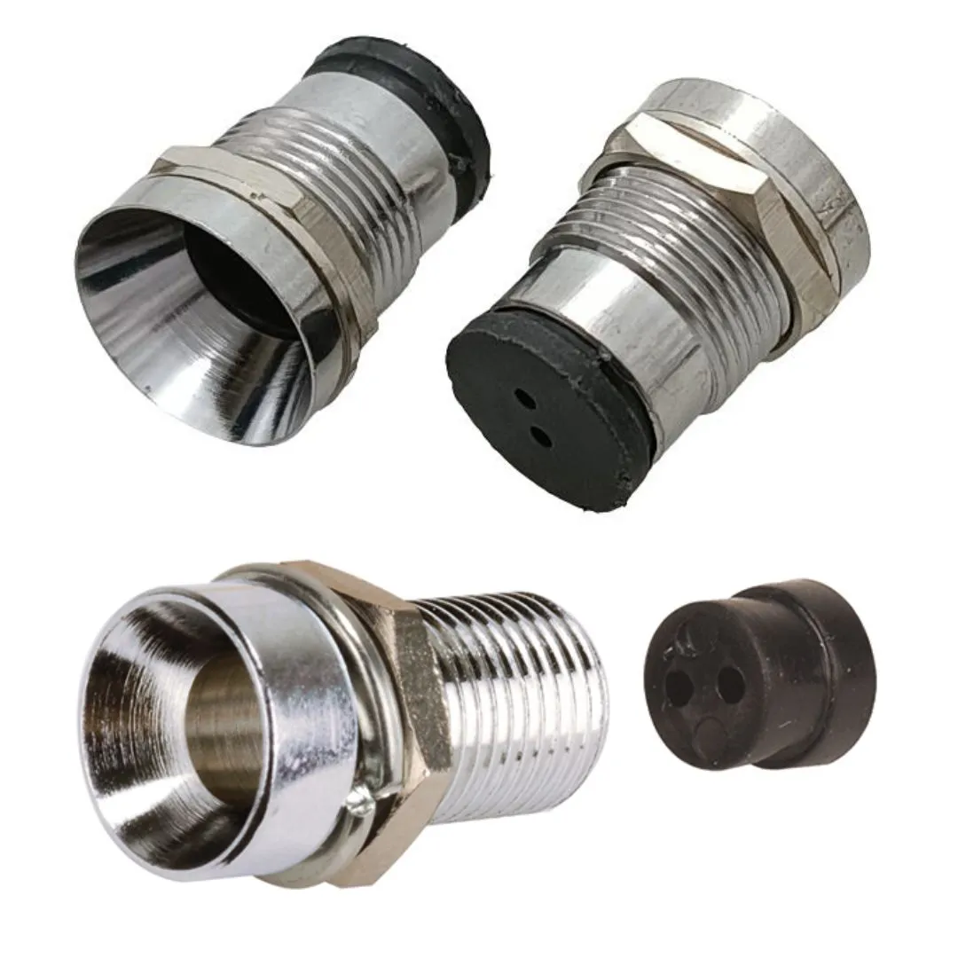 LED Holder Chrome Metal Silver Covered