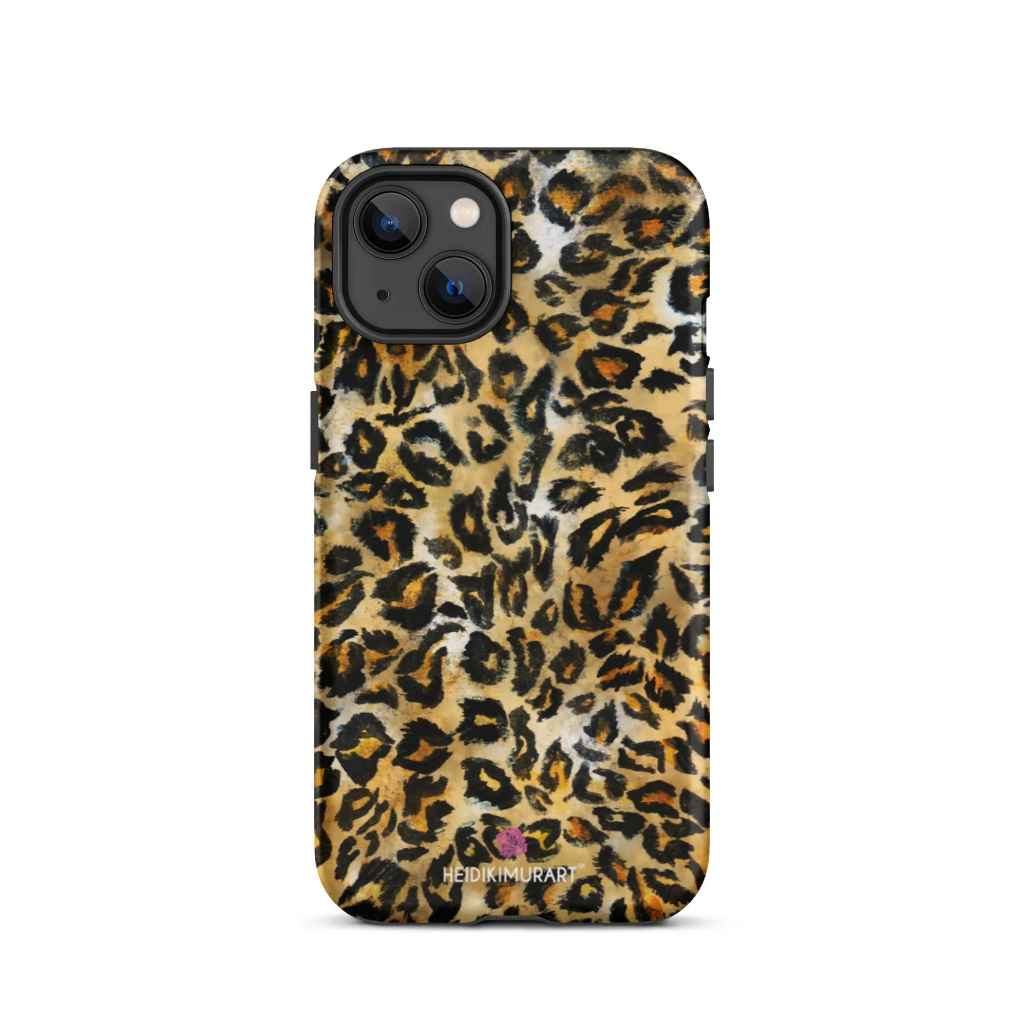 Leopard Print Tough iPhone Case, Animal Print Designer Tough Unisex iPhone Case-Printed in USA/EU