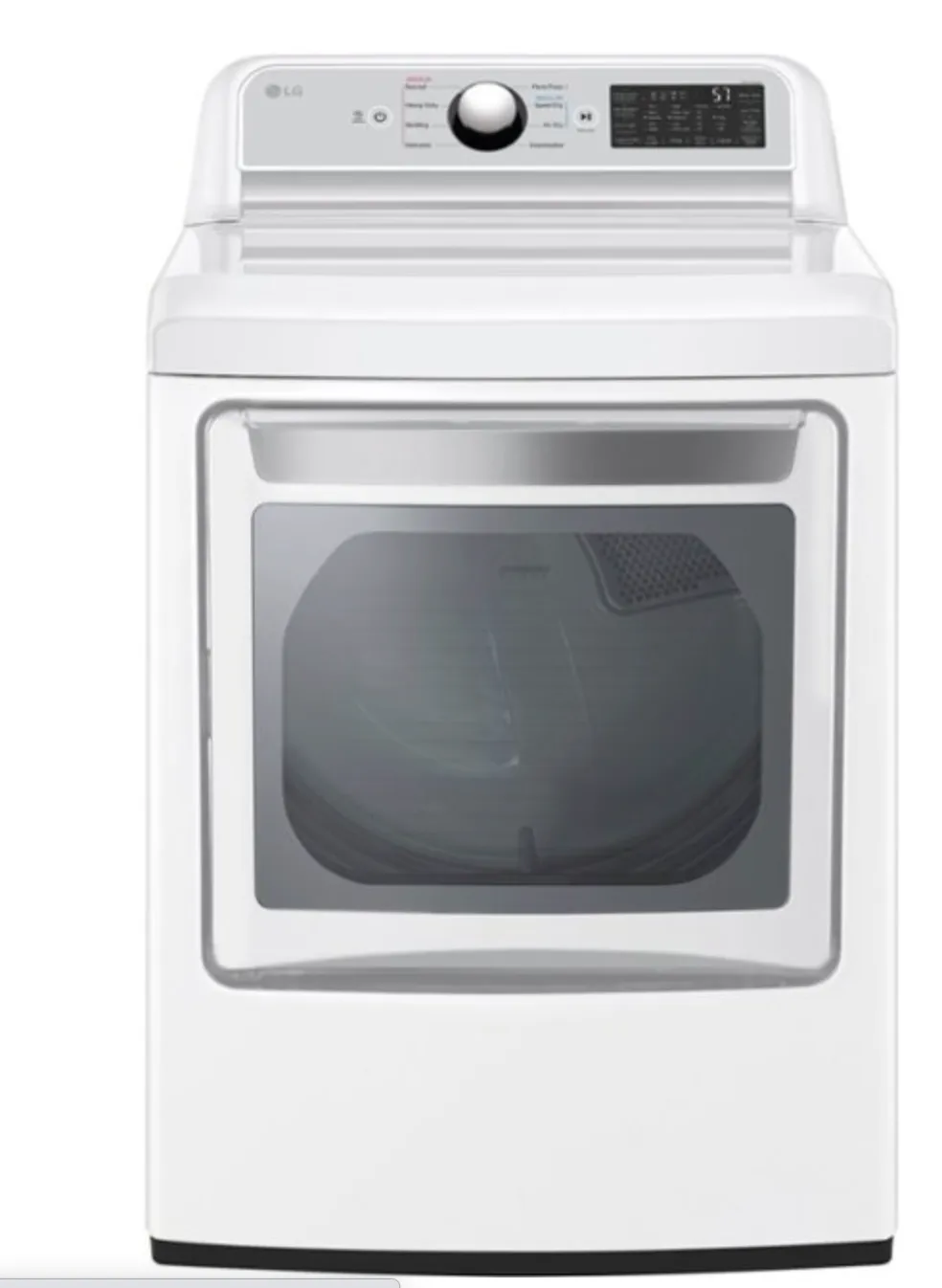 LG - 7.3 Cu. Ft. Smart Electric Dryer with EasyLoad Door - White