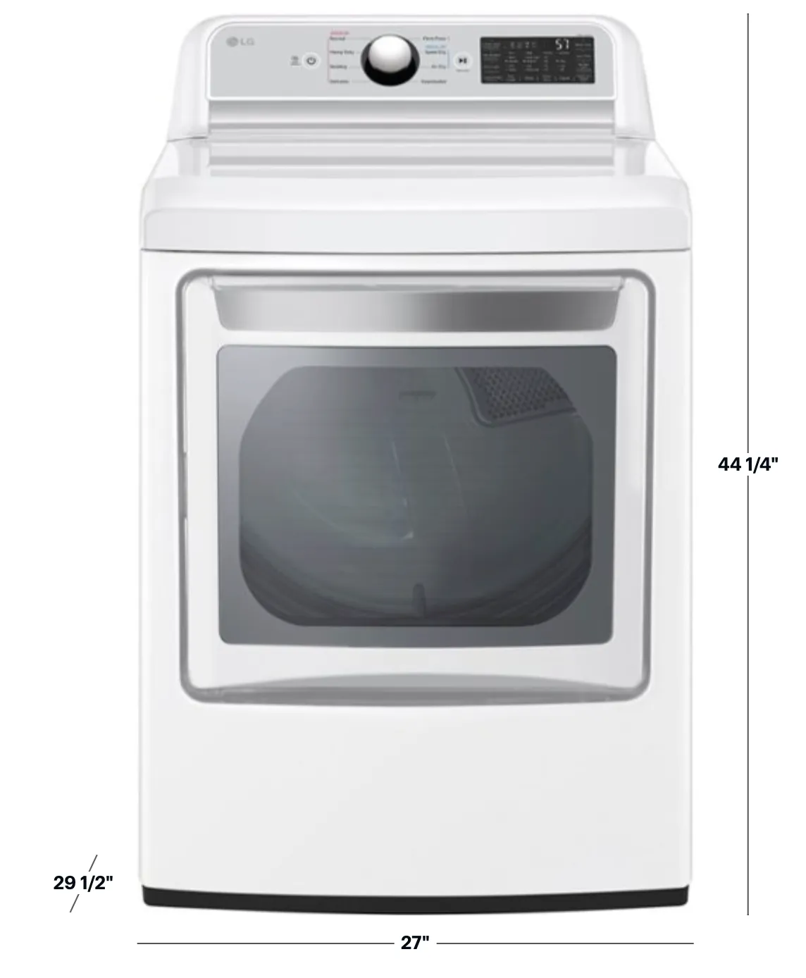 LG - 7.3 Cu. Ft. Smart Electric Dryer with EasyLoad Door - White