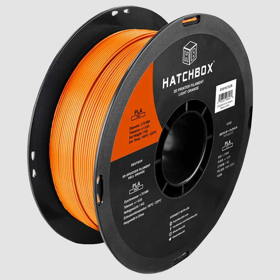 LIGHT ORANGE PLA PRO  FILAMENT - 1.75MM, 1KG SPOOL