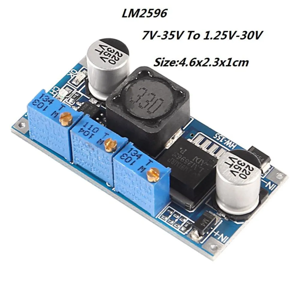 LM2596 DC-DC Buck Converter Adjustable Step-Down Power Supply CC-CV LED Driver