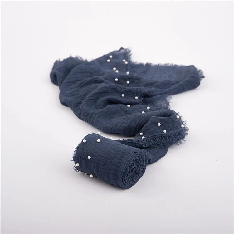 Newborn Photography Props Wraps, Pearl Fringe Layer Texture Prop Baby Cloth Wrap, Reborn Baby DIY Shooting Lace Layering Set