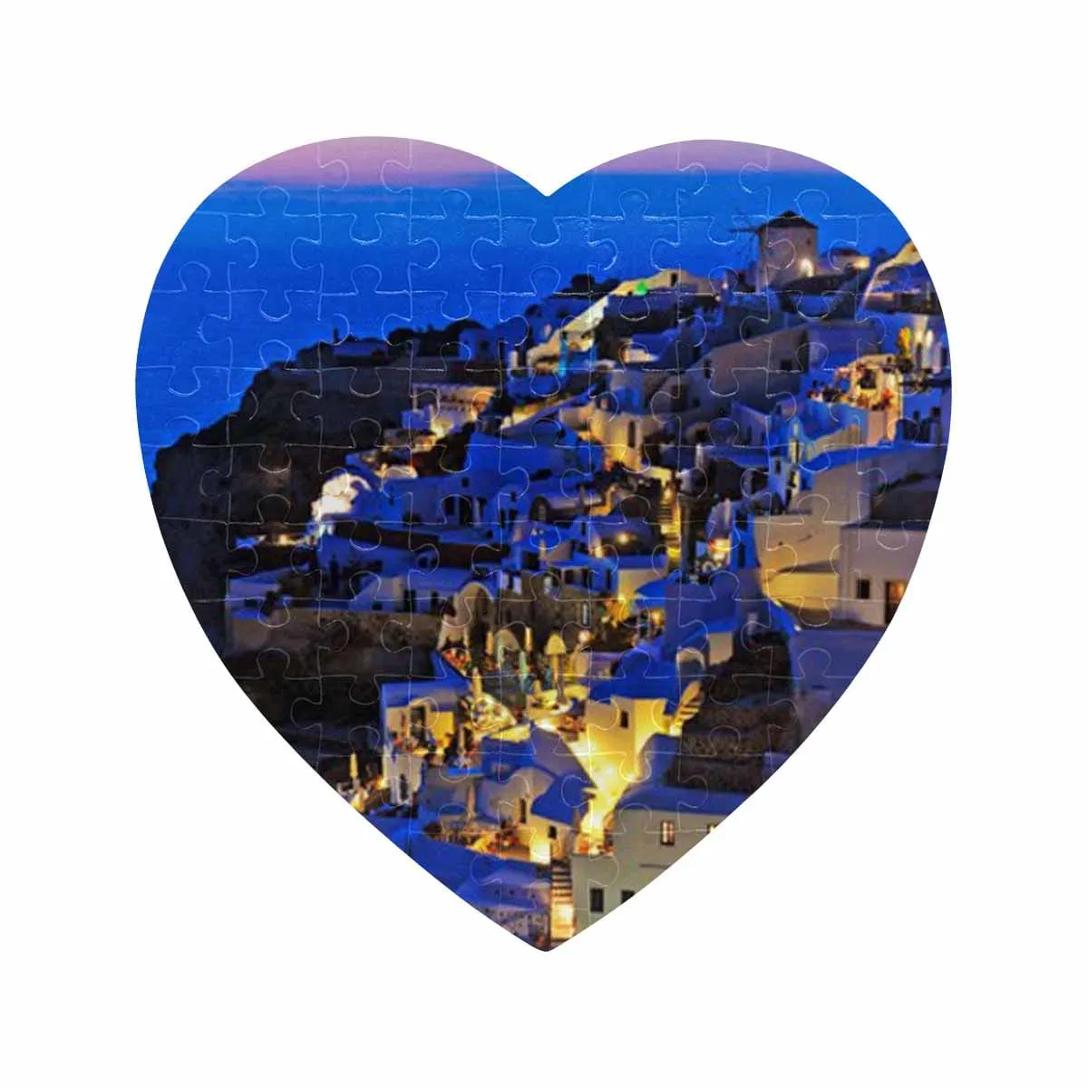 Night Heart-Shaped Jigsaw Puzzle Best Indoor Gifts 75 Pieces