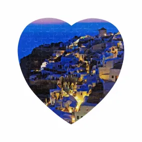 Night Heart-Shaped Jigsaw Puzzle Best Indoor Gifts 75 Pieces