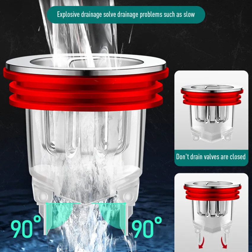 Odor Proof Floor Drain Core Silicone Shower Floor Drain Plug Insect Proof Anti Odor Proof Kitchen Bathroom Toilet Sewer
