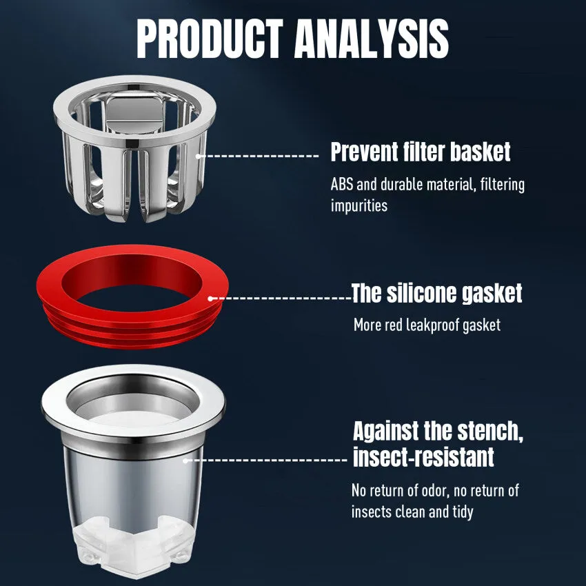 Odor Proof Floor Drain Core Silicone Shower Floor Drain Plug Insect Proof Anti Odor Proof Kitchen Bathroom Toilet Sewer