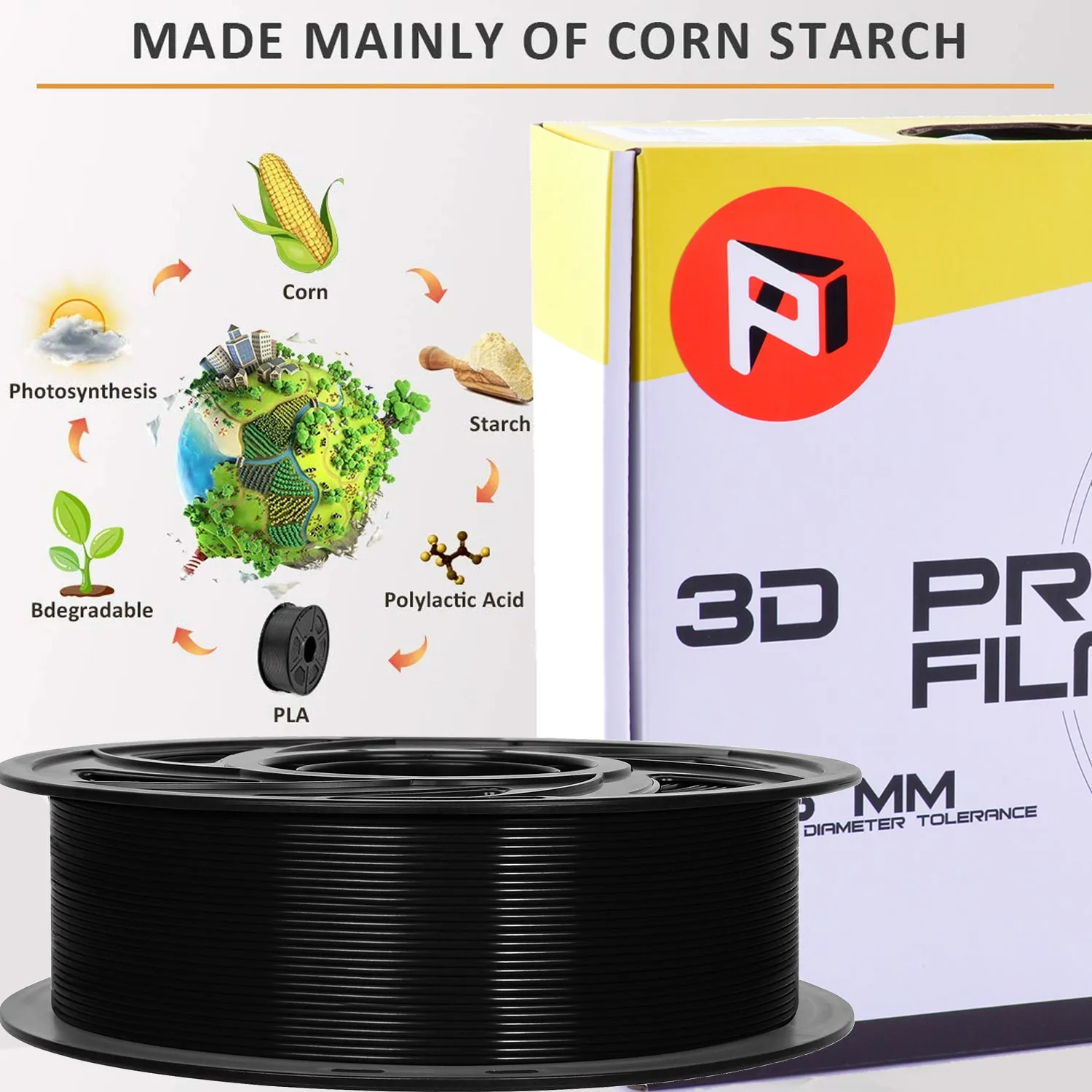 PanTech Premium PLA  1.2KG 3D Printing 1.75 Filament -Neatly Wound PLA  1.75 Filament