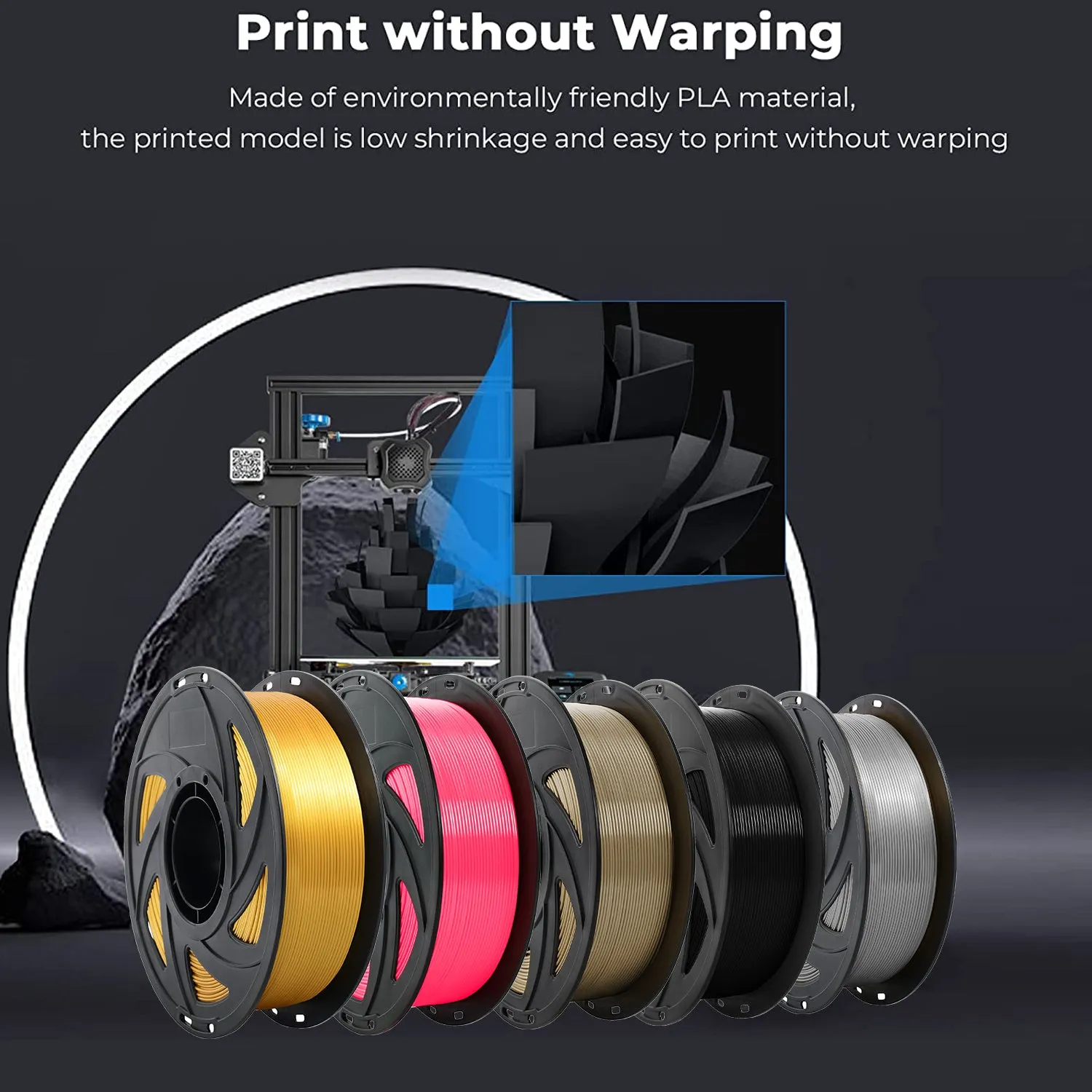 PanTech Premium PLA  1.2KG 3D Printing 1.75 Filament -Neatly Wound PLA  1.75 Filament