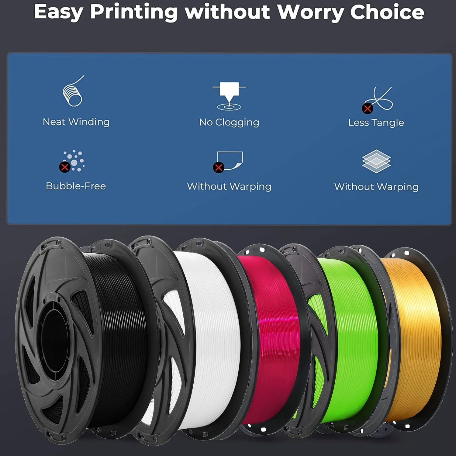 PanTech Premium PLA  1.2KG 3D Printing 1.75 Filament -Neatly Wound PLA  1.75 Filament