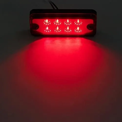 Partsam 4x2 Led Side Marker Lights Lamps Truck Trailer Clearance Lights Sealed Lorry Caravan Sealed Indicators Lights Waterproof (5Amber 5Red)