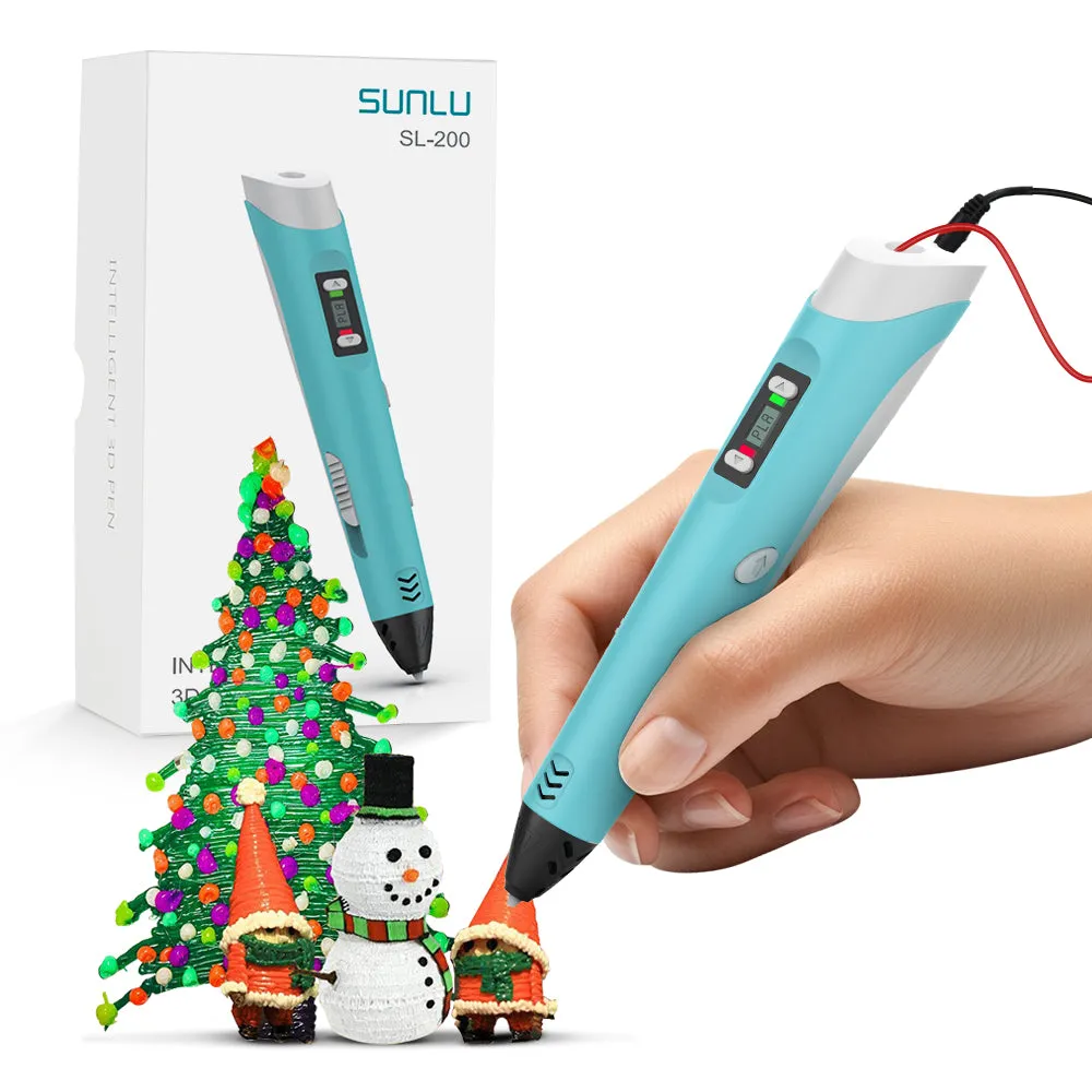 Perfect Christmas Gift 3D Pen 3D Printing Pen SL-200, Perfect Gift for Kids, Suitable for Children Aged 5 and Above
