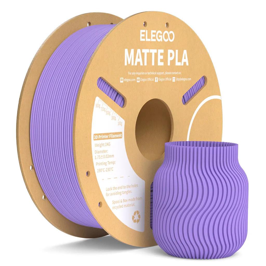 PLA MATTE Filament 1.75mm Colored 1KG