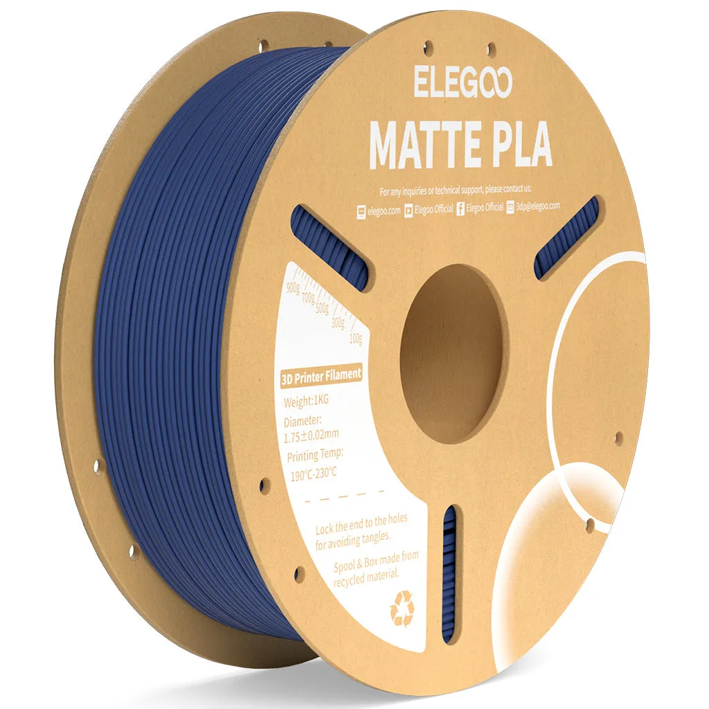 PLA MATTE Filament 1.75mm Colored 1KG