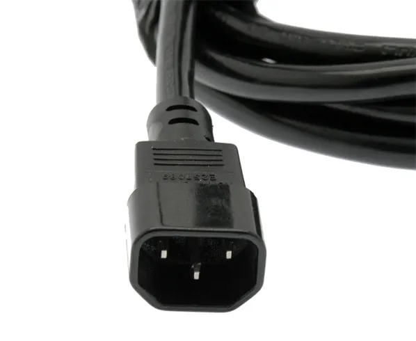 Power Cord, C13 to C14, SJT, 14/3, Black