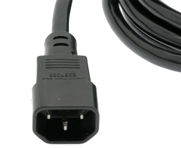 Power Cord, C13 to C14, SJT, 16/3, Black