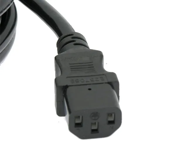 Power Cord, C13 to C14, SJT, 16/3, Black