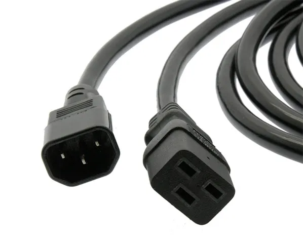 Power Cord, C14 to C19, SJT, 14/3,  Black