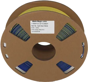 PS Imports PLA 1.75mm x Bicolor Matte Magic-DarkBlue-Yellow