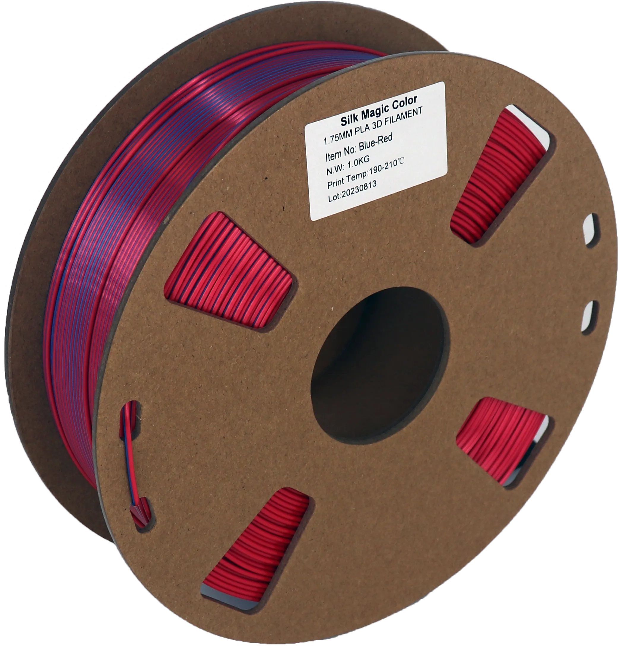 PS Imports PLA 1.75mm x Bicolor Silk Magic-Blue-Red