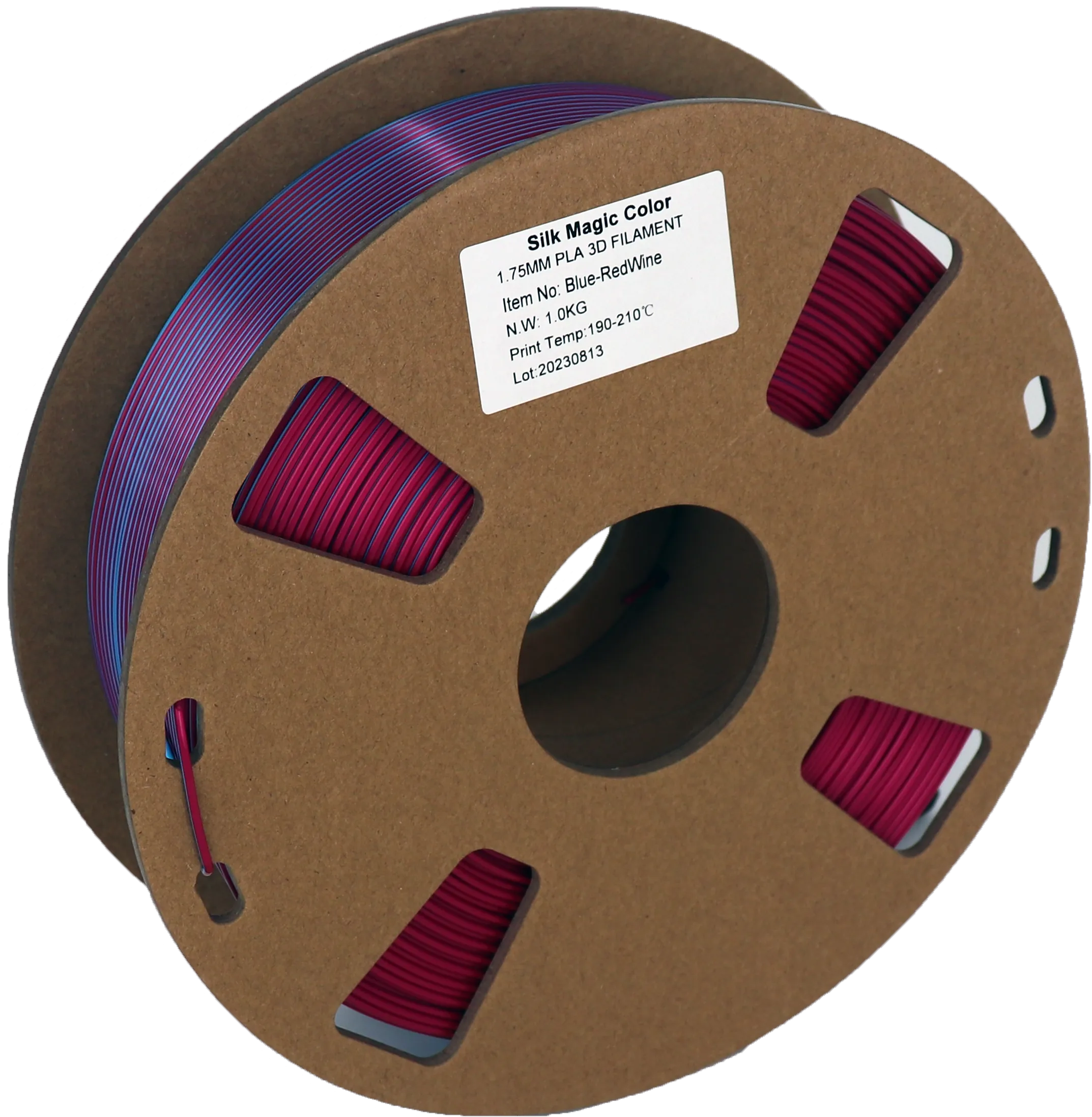 PS Imports PLA 1.75mm x Bicolor Silk Magic-Blue-Redwine