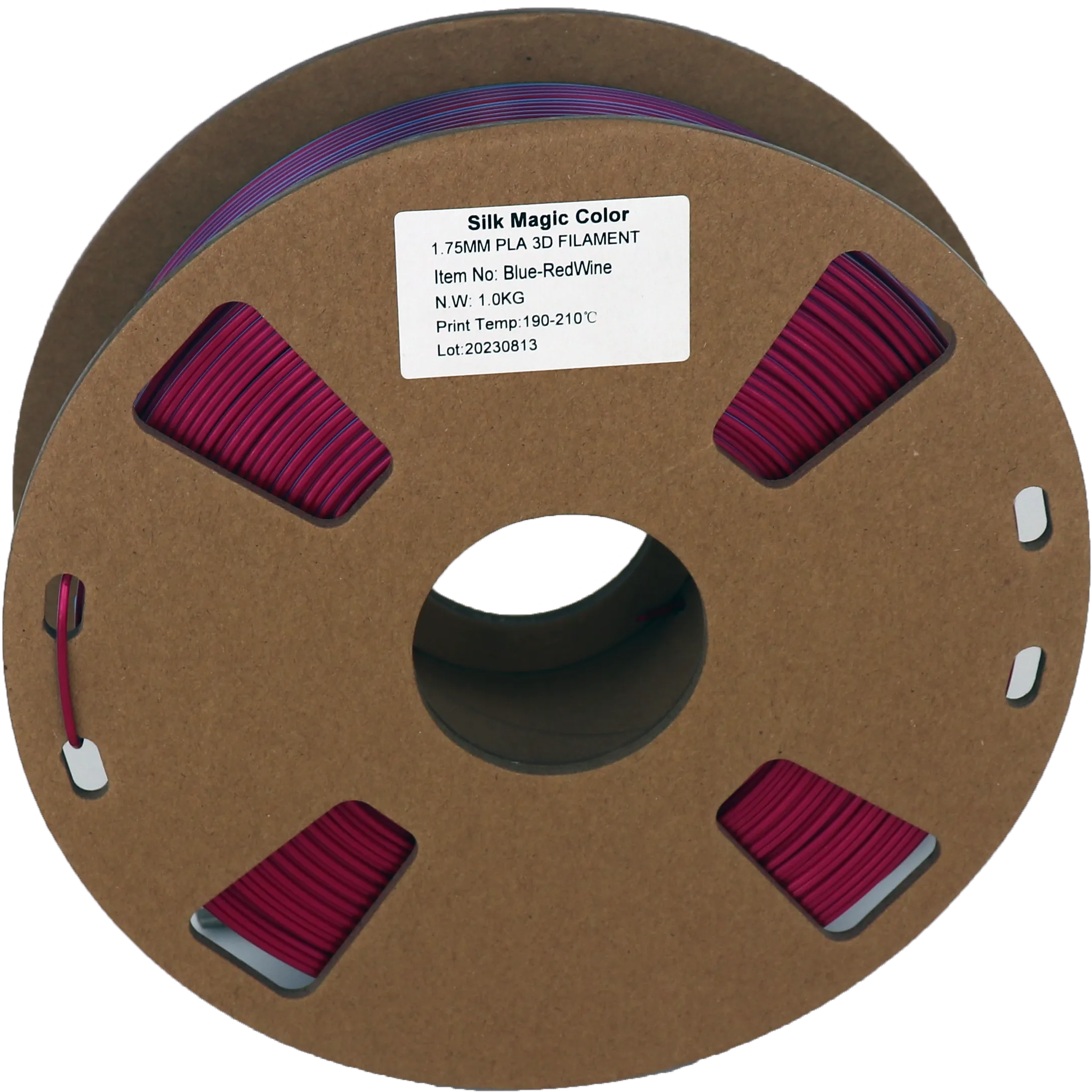 PS Imports PLA 1.75mm x Bicolor Silk Magic-Blue-Redwine