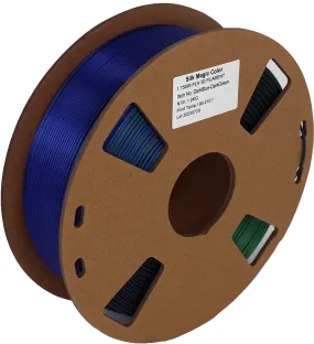 PS Imports PLA 1.75mm x Bicolor Silk Magic-DarkBlue-DarkGreen