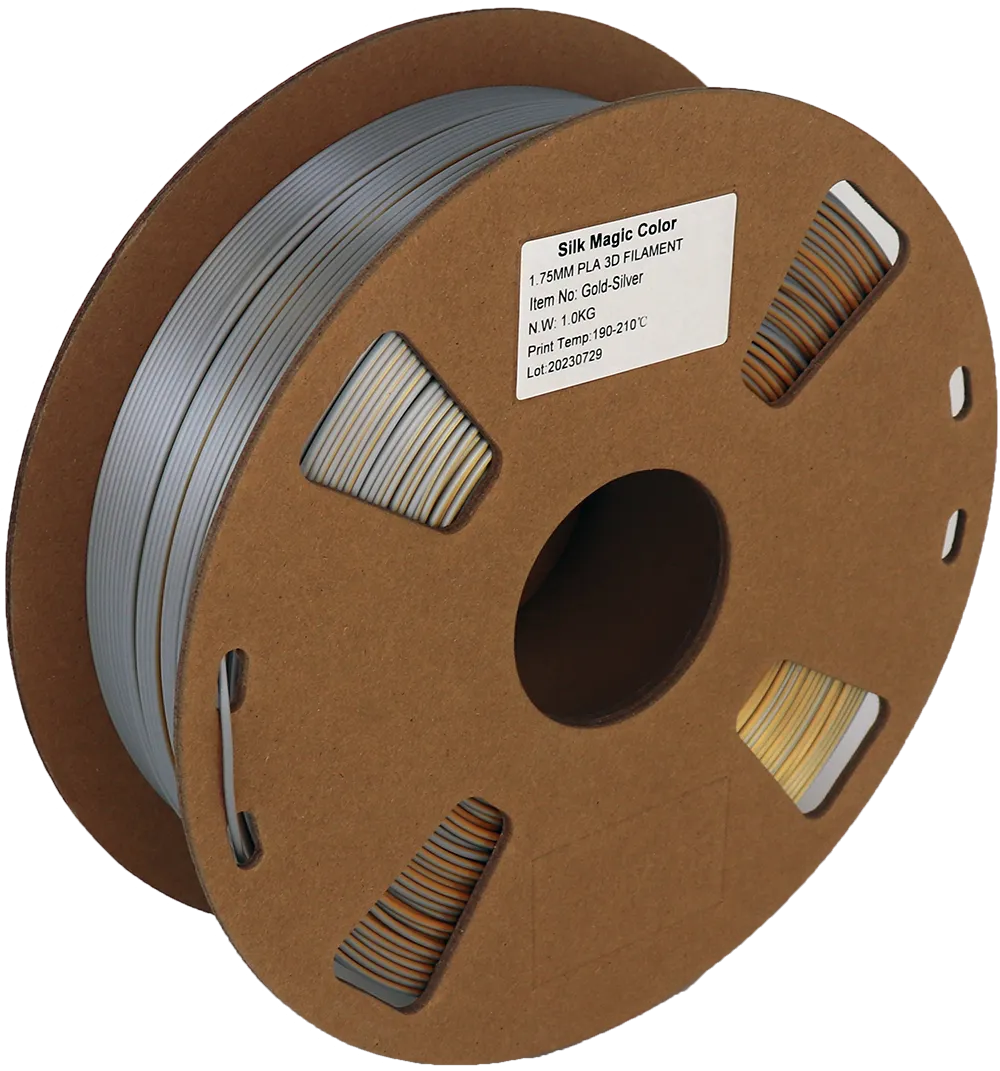 PS Imports PLA 1.75mm x Bicolor Silk Magic-Gold-Silver