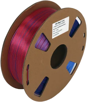 PS Imports PLA 1.75mm x TriColor Silk Magic-DarkRed-Green-Blue