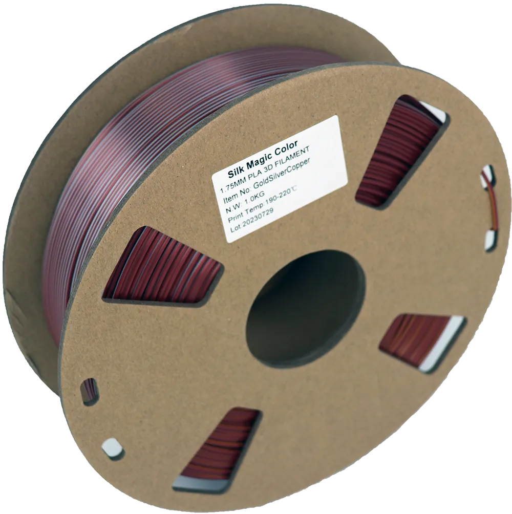 PS Imports PLA 1.75mm x TriColor Silk Magic-Gold-Silver-Copper