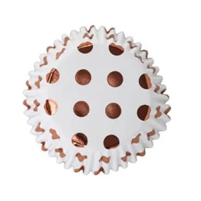 Rose Gold Foil Polka Dot Cupcake Liners