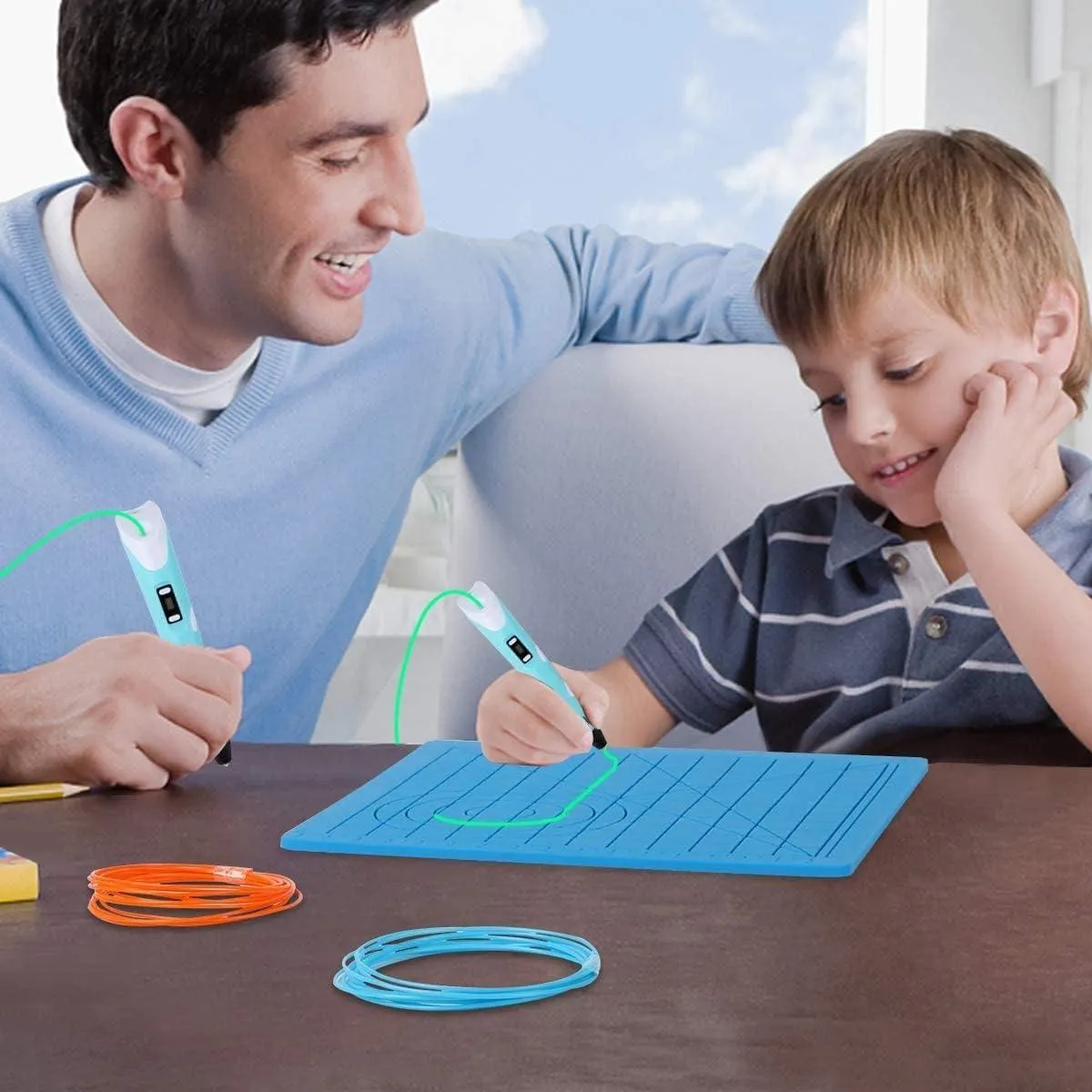 Scriptronics 3D Pen for Kids, 5m 3 Color PLA Filament, 3D Doodle Pen Creative Toys - Yellow