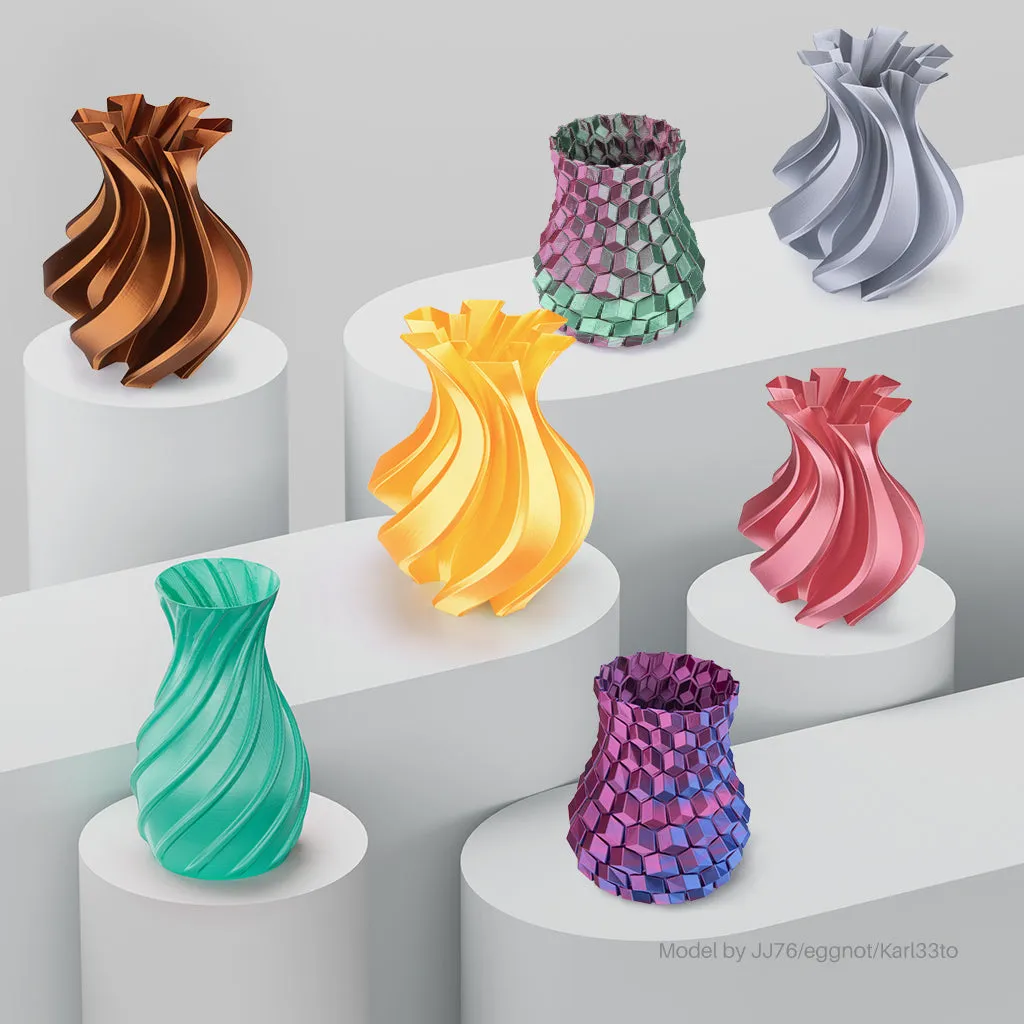 Silk PLA Filament 1.75mm Colored 2KG