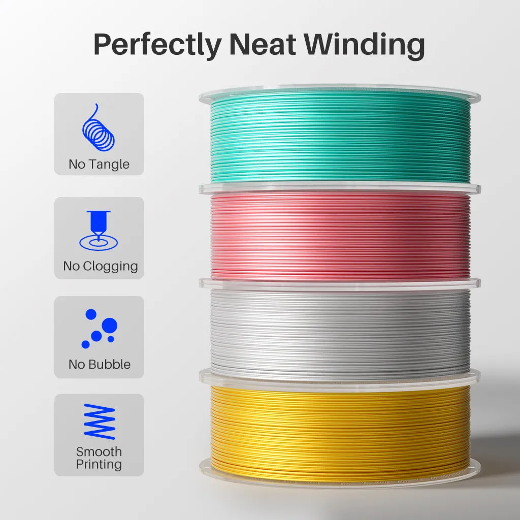 Silk PLA Filament 1.75mm Colored 2KG