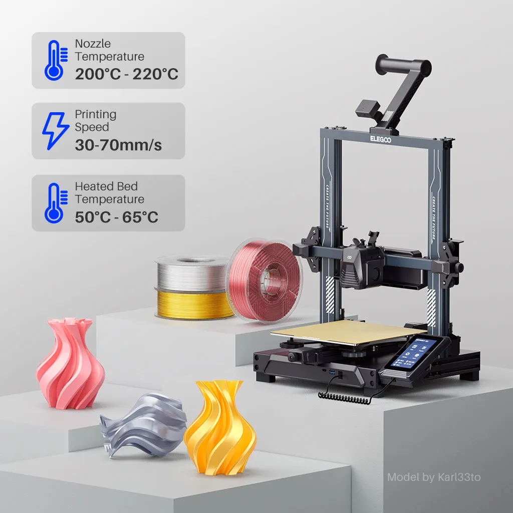 Silk PLA Filament 1.75mm Colored 2KG