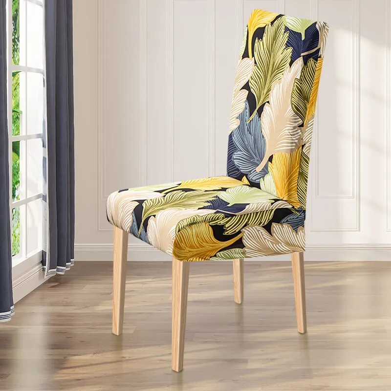 Slipcover Spandex Elastic Dining Chair Slipcover Removable Anti-dirty Kitchen Seat Case Stretch Chair Cover for Banquet
