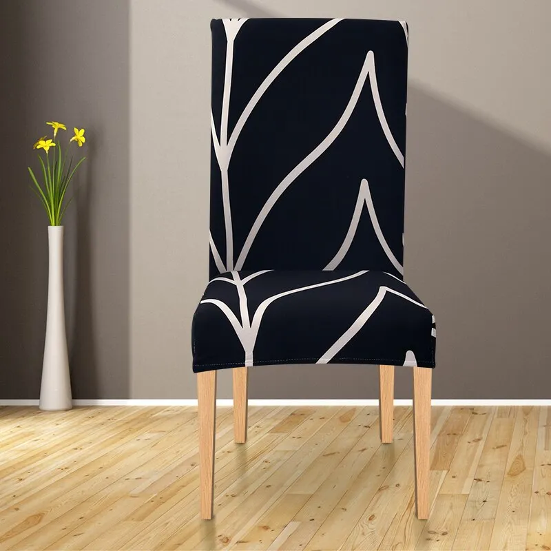 Slipcover Spandex Elastic Dining Chair Slipcover Removable Anti-dirty Kitchen Seat Case Stretch Chair Cover for Banquet