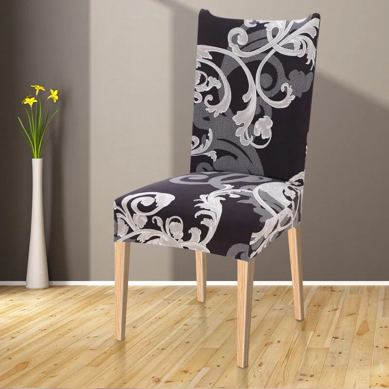 Slipcover Spandex Elastic Dining Chair Slipcover Removable Anti-dirty Kitchen Seat Case Stretch Chair Cover for Banquet