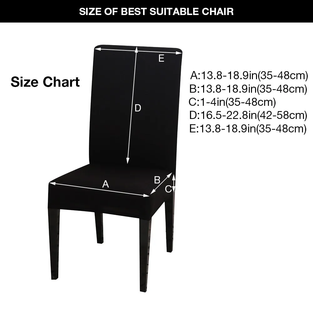 Slipcover Spandex Elastic Dining Chair Slipcover Removable Anti-dirty Kitchen Seat Case Stretch Chair Cover for Banquet