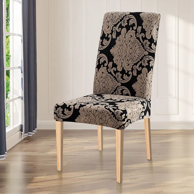 Slipcover Spandex Elastic Dining Chair Slipcover Removable Anti-dirty Kitchen Seat Case Stretch Chair Cover for Banquet