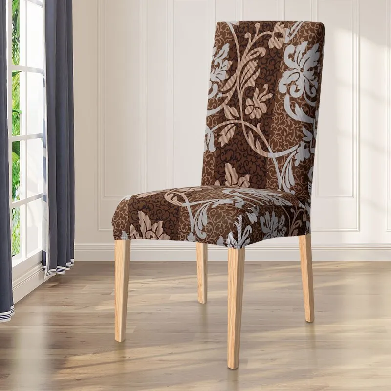 Slipcover Spandex Elastic Dining Chair Slipcover Removable Anti-dirty Kitchen Seat Case Stretch Chair Cover for Banquet