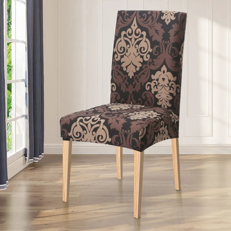 Slipcover Spandex Elastic Dining Chair Slipcover Removable Anti-dirty Kitchen Seat Case Stretch Chair Cover for Banquet