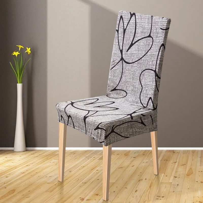 Slipcover Spandex Elastic Dining Chair Slipcover Removable Anti-dirty Kitchen Seat Case Stretch Chair Cover for Banquet