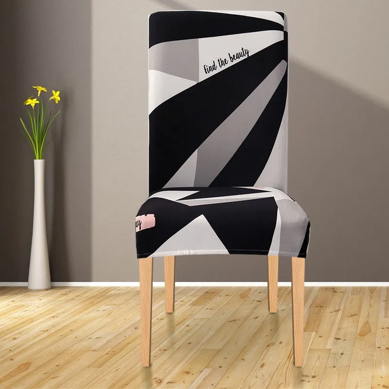 Slipcover Spandex Elastic Dining Chair Slipcover Removable Anti-dirty Kitchen Seat Case Stretch Chair Cover for Banquet