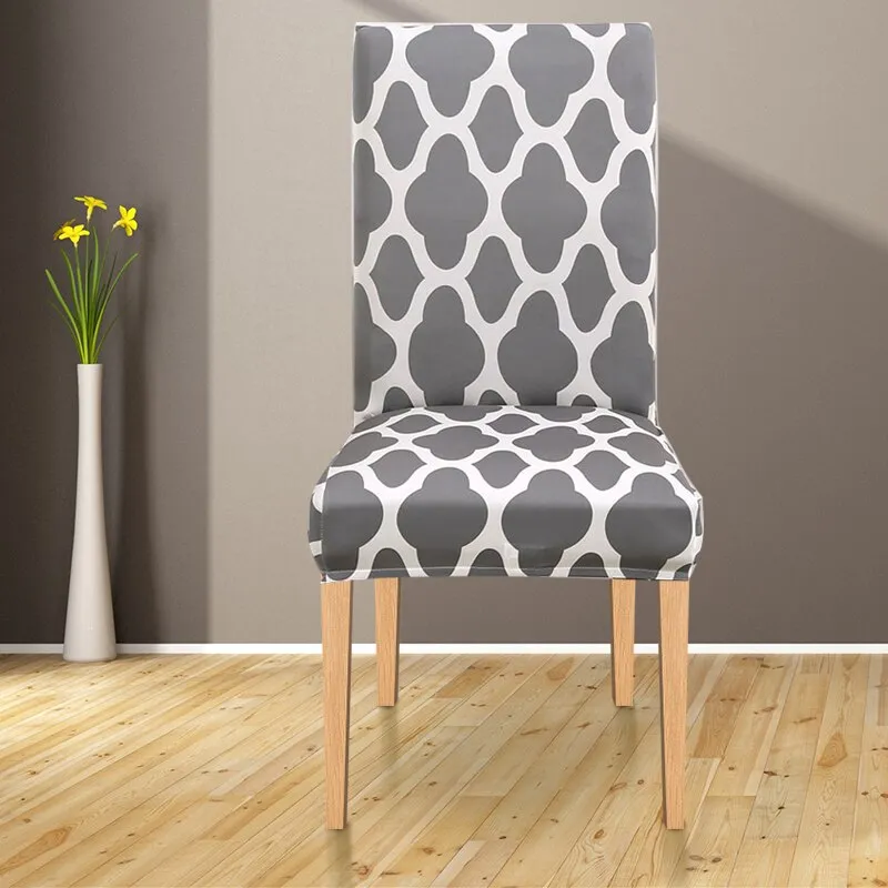 Slipcover Spandex Elastic Dining Chair Slipcover Removable Anti-dirty Kitchen Seat Case Stretch Chair Cover for Banquet
