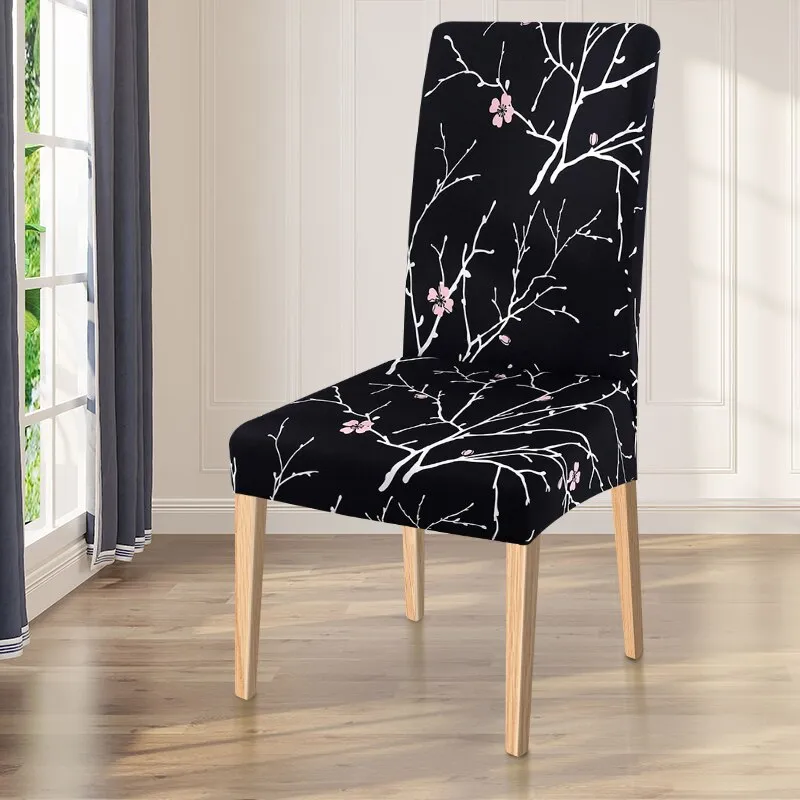 Slipcover Spandex Elastic Dining Chair Slipcover Removable Anti-dirty Kitchen Seat Case Stretch Chair Cover for Banquet