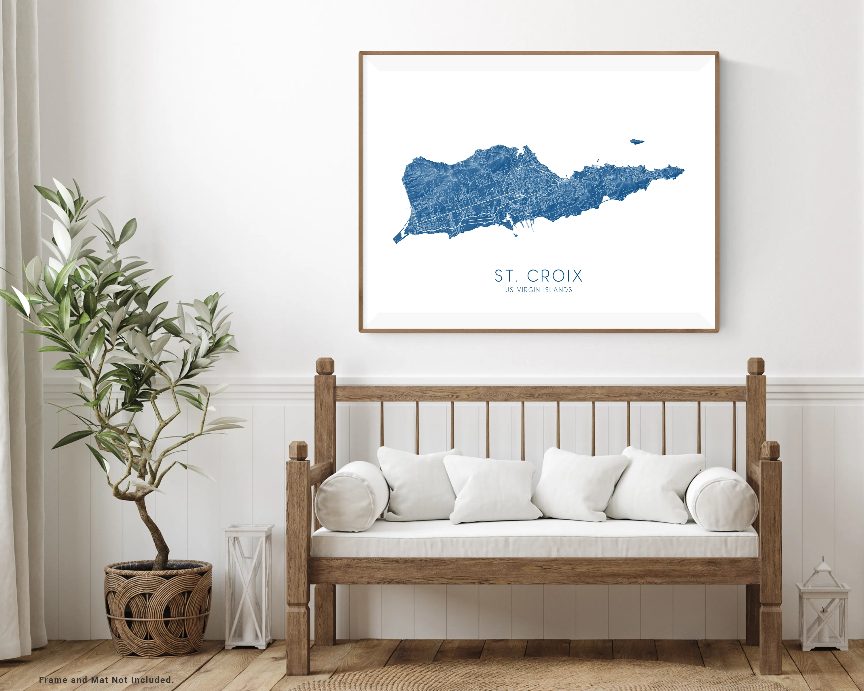 St. Croix Map Print - Topographic Map of St Croix US Virgin Islands, USVI