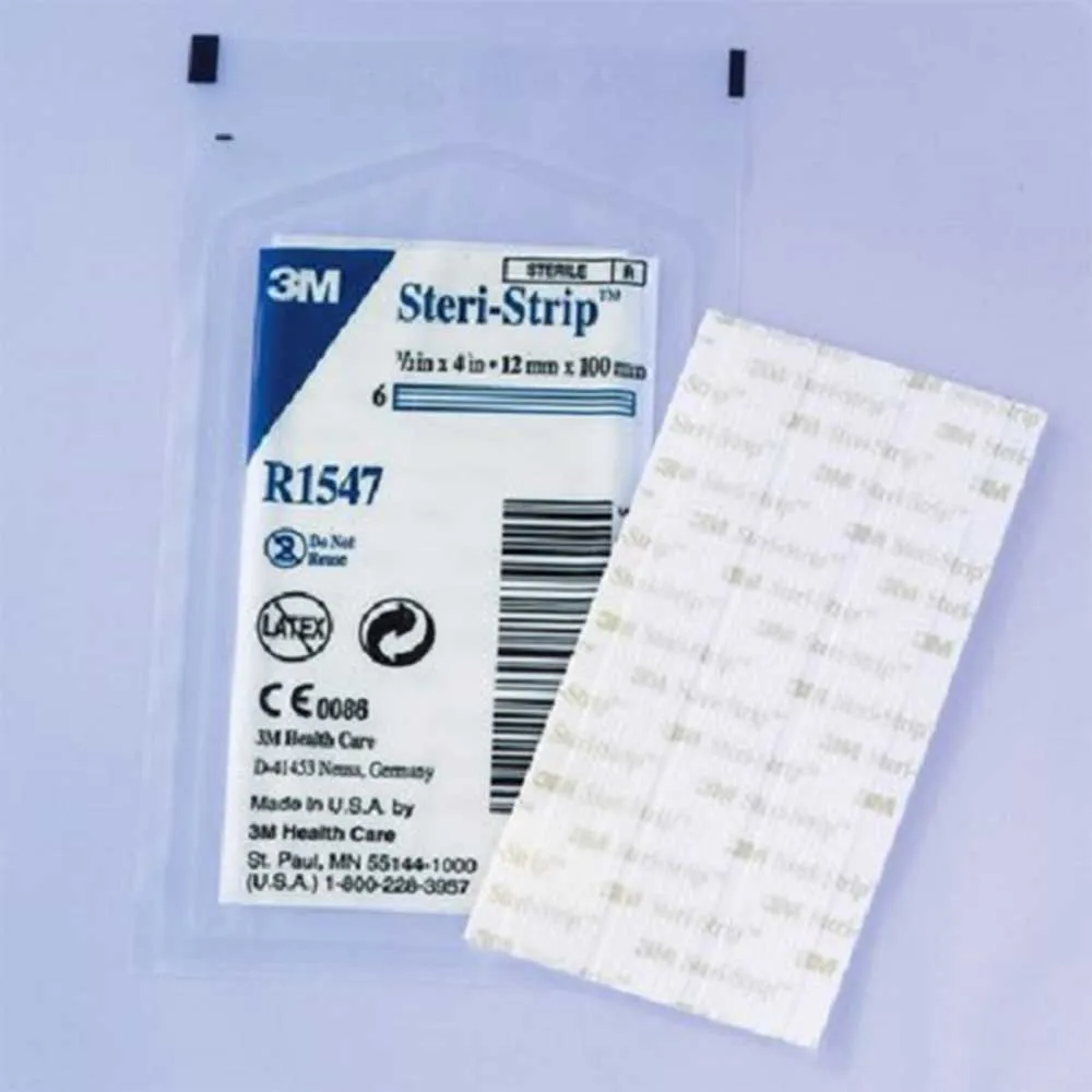 Steri-Strip Adhesive Skin Closure Strip 1/2" x 4" Pack of 6