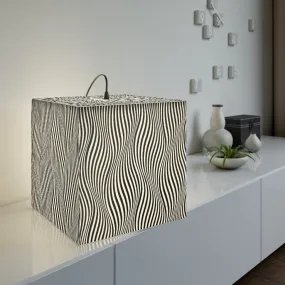 Style1- Hypnotic,Optical/Psychedelic Art Printed Square Cube Lamp/Contemporary/Modern/Trendy Light Feature/Home Decor Gifts, stackable