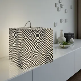 Style3- Hypnotic,Optical/Psychedelic Art Printed Square Cube Lamp/Contemporary/Modern/Trendy Light Feature/Home Decor Gifts, stackable